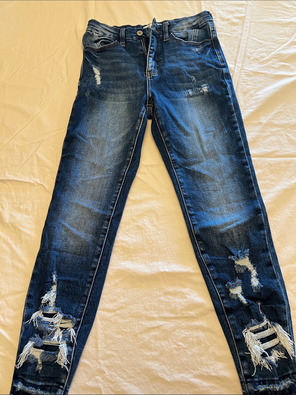 KanCan Dark Blue Distressed Skinny Jeans